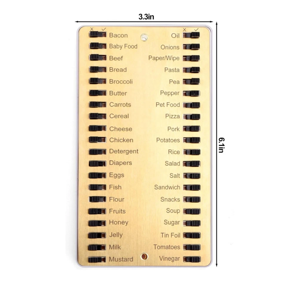 Magnetism Shopping List Memory Cue Board Reusable Metal Grocery List - Image 2 of 4