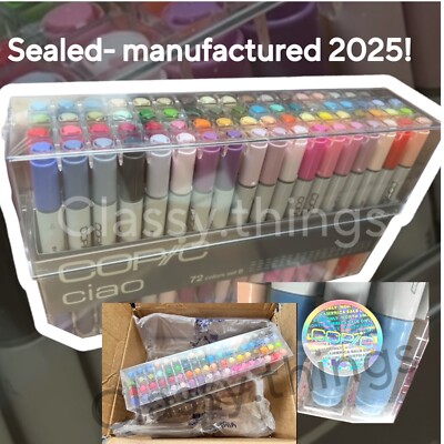 2025 Sealed Copic Marker 72 Piece Ciao Set B Twin Dual Ended Tipped - Artist