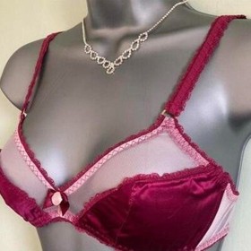 AGENT PROVOCATEUR VINTAGE ORIGINAL PLUM KITTY BRA SMALL RARE COLLECTOR'S PIECE