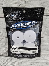 JConcepts 3381W 12mm Hex Mono Front Wheel (White) (4) - B64, B74, B74.1, YZ-4SF