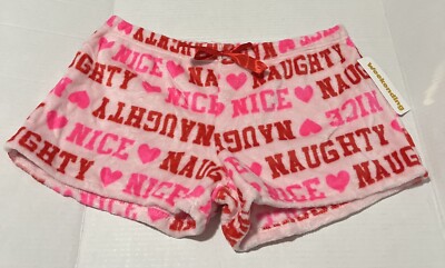 NWT Weekending Naughty Nice Pink Heart XL Pajama Short PJ Comfy