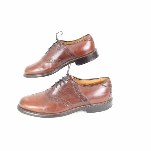 Allen Edmonds Shelton Sz 8D Brown Textured Lace Up Shoe - Picture 4 of 10