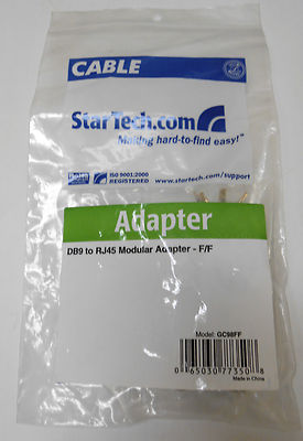 STARTECH GC98FF DB9 TO RJ45 MODULAR ADAPTER NEW