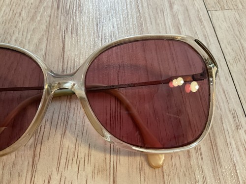 Vintage Sunglasses Eyeglasses Yellow Browm Ienses women’s - Picture 2 of 8