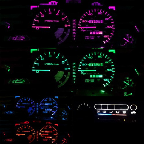 Blue Gauge Cluster + Climate control Led Kit For Honda Civic del sol 1993-1997 - Picture 4 of 8
