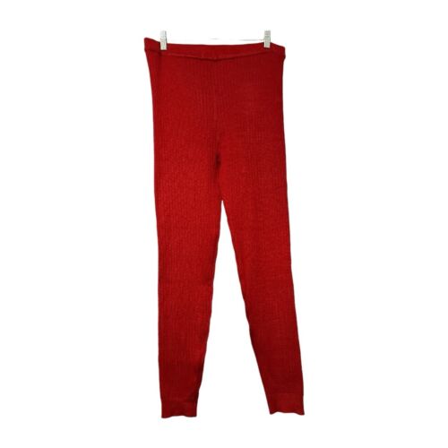 Daisy Womens Red Ribbed Elastic Waist Stretch Jogger Pants/Leggings Size 2X New