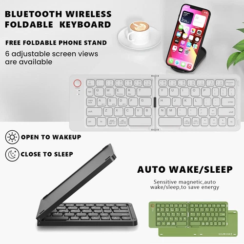 Mini Portable Foldable Keyboard Bluetooth for PC Phone iOS iPhone Pocket-Sized