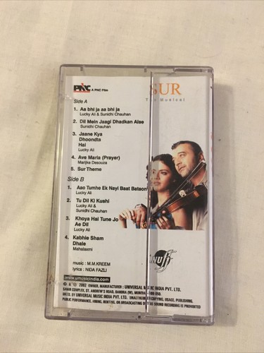 Sur - The Musical - Bollywood cassette M.M. Kreem Lucky Ali (not CD) - Picture 2 of 4