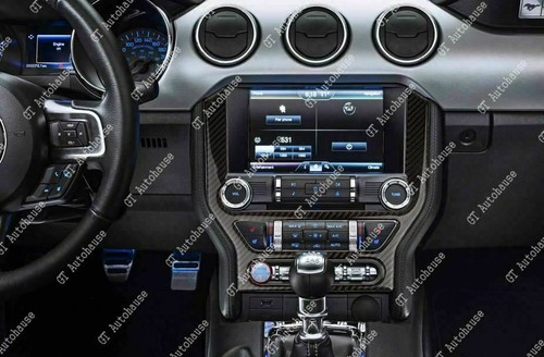Cubierta de decoración interior de CD de fibra de carbono apta para Ford Mustang 2015-2023 - Imagen 7 de 10
