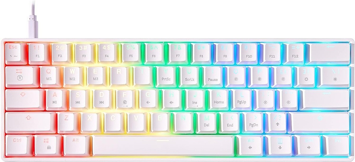 Mizar MZ60 LUNA Mechanical 60% Gaming Keyboard Programmable Macro
