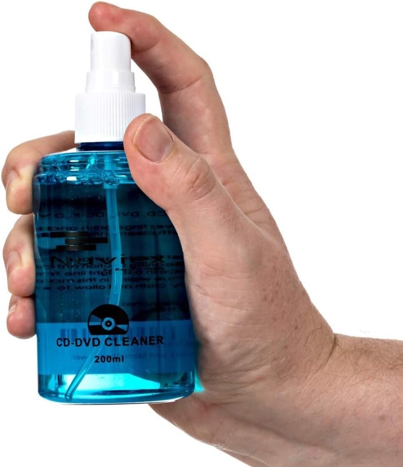 Premium CD Cleaner Solution Spray Compact Disc CD-DVD Cleaning Fluid ...