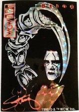 STING--WCW/NWO--Wrestling--NEW-- 1998 Prismatic Vending Machine Sticker  79 