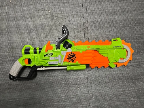 *HOT* Nerf N-Strike Elite Zombie Strike Brainsaw Shotgun Blaster E! L@@K