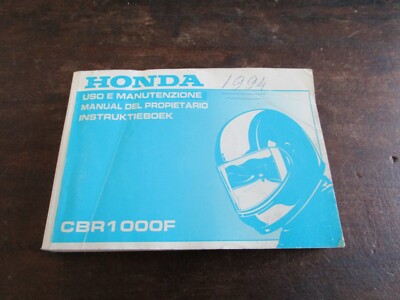 Honda CBR CBR1000F 1994 Uso e Manutenzione Manual Instructieboek