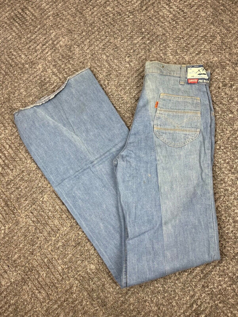 Vintage 70's Levi's Fresh Produce Denim Jeans Adult 29x36 Orange