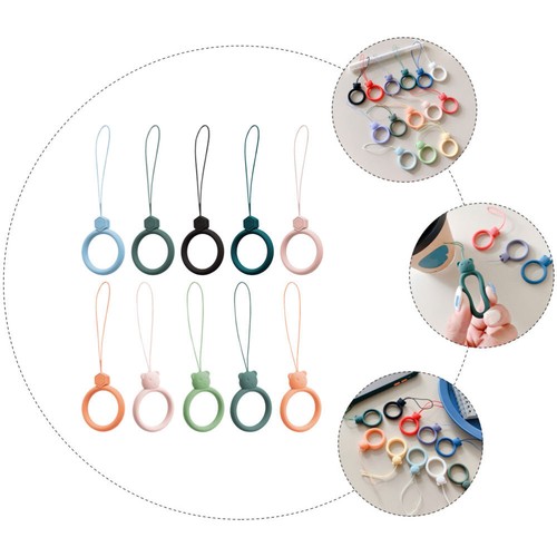 10 Pcs Handytasche Mit Ringschnalle Praktisches Schlüsselband Fingerring - Zdjęcie 4 z 12