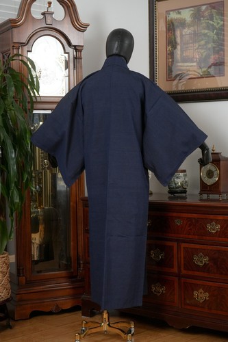 DEAR VANILLA JAPANESE KIMONO MEN'S ROBE GOWN AUTHENTIC JAPAN VINTAGE SAMURAI - Picture 7 of 7