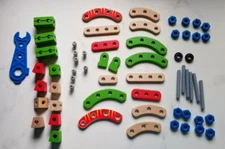 55+ Wooden Pcs to Vatos Dinosaur Building Toy Set Replacment Parts