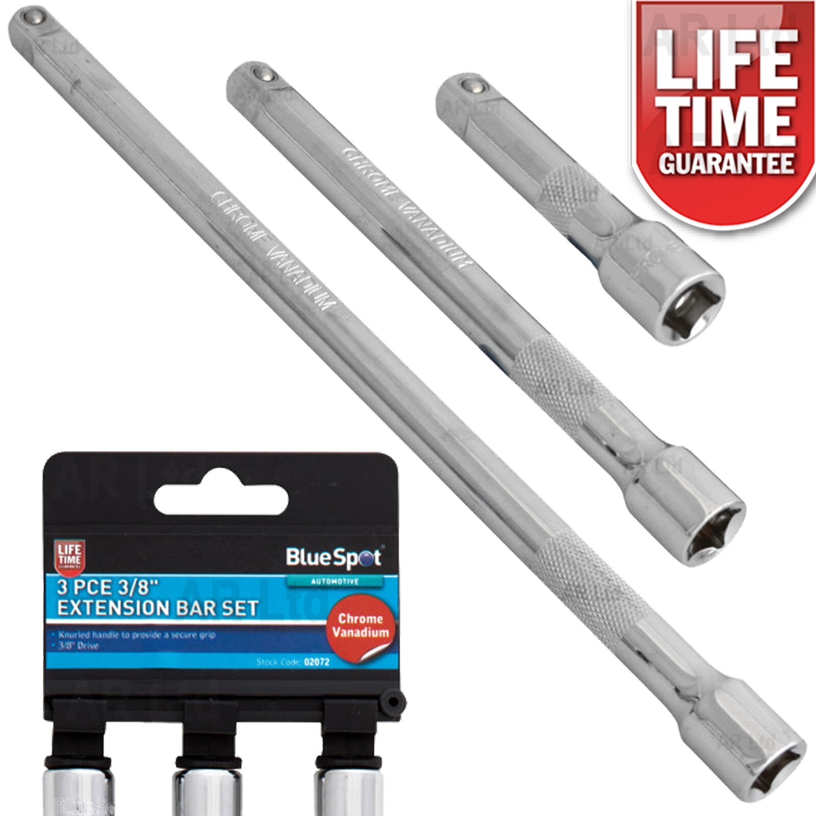 Extension Bar Set Ratchet Enchufe 8.3 ""Drive de 3 Piezas de 3"" 5 ""10"" - Image 3