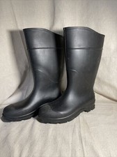 Servus Mens HARD TOE Black Waterproof MADE IN USA Rubber Rain Work boots SIZE 10