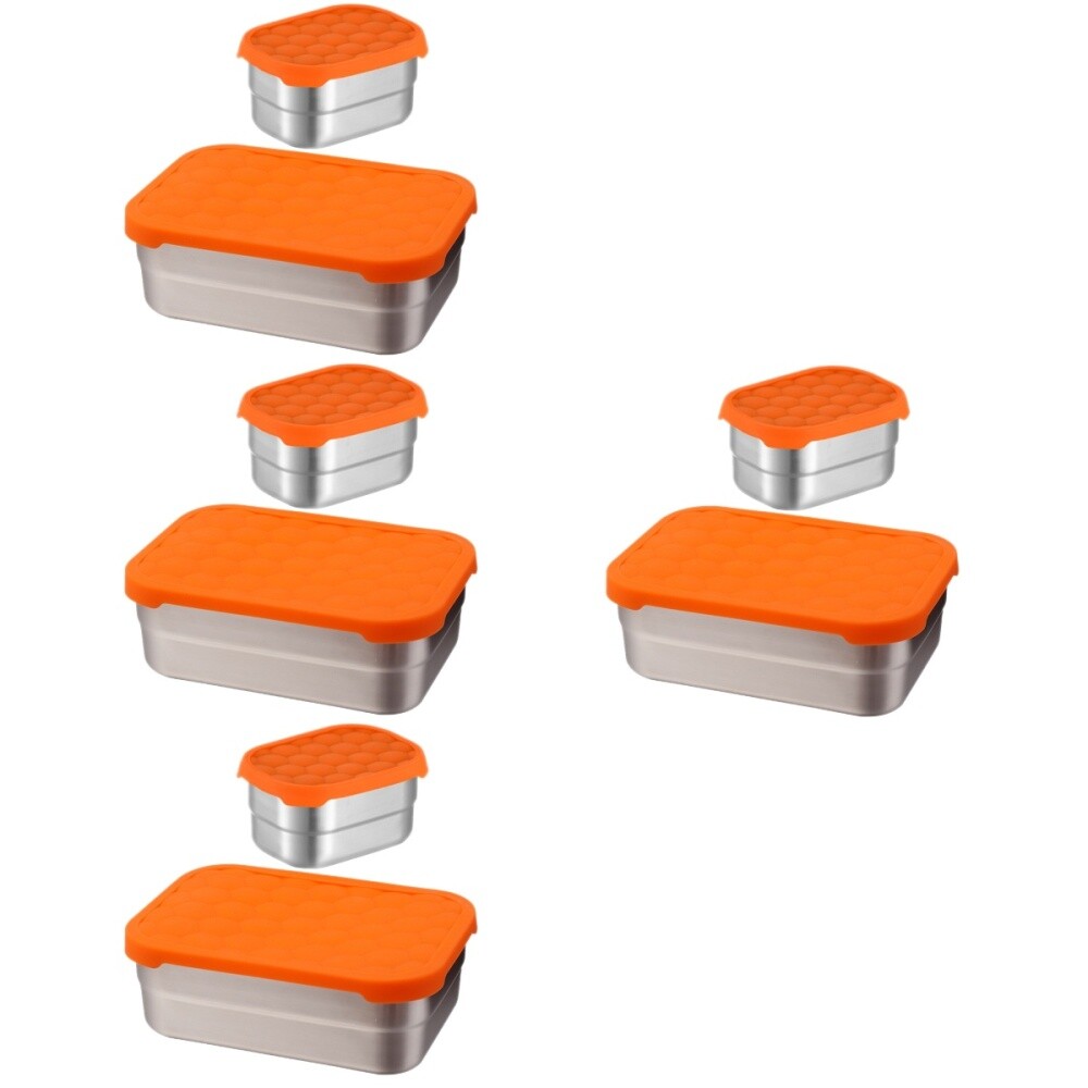 Juego de 4 Crisper Térmico de Acero Inoxidable Recipiente Para Picnic