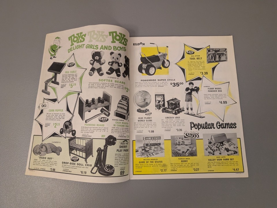 1971 Atwoods Christmas Catalog 1970's Vtg Oklahoma Texas Toys Santa
