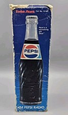 VINTAGE 1982 Radio Shack Pepsi Bottle AM Radio, Tandy Cat No. 12-957 - WORKS