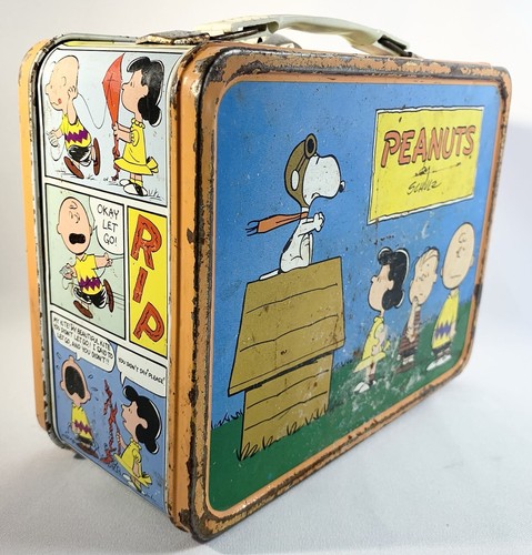 1959 PEANUTS by SCHULZ VINTAGE Lunch Box Tin Metal - Picture 6 of 9