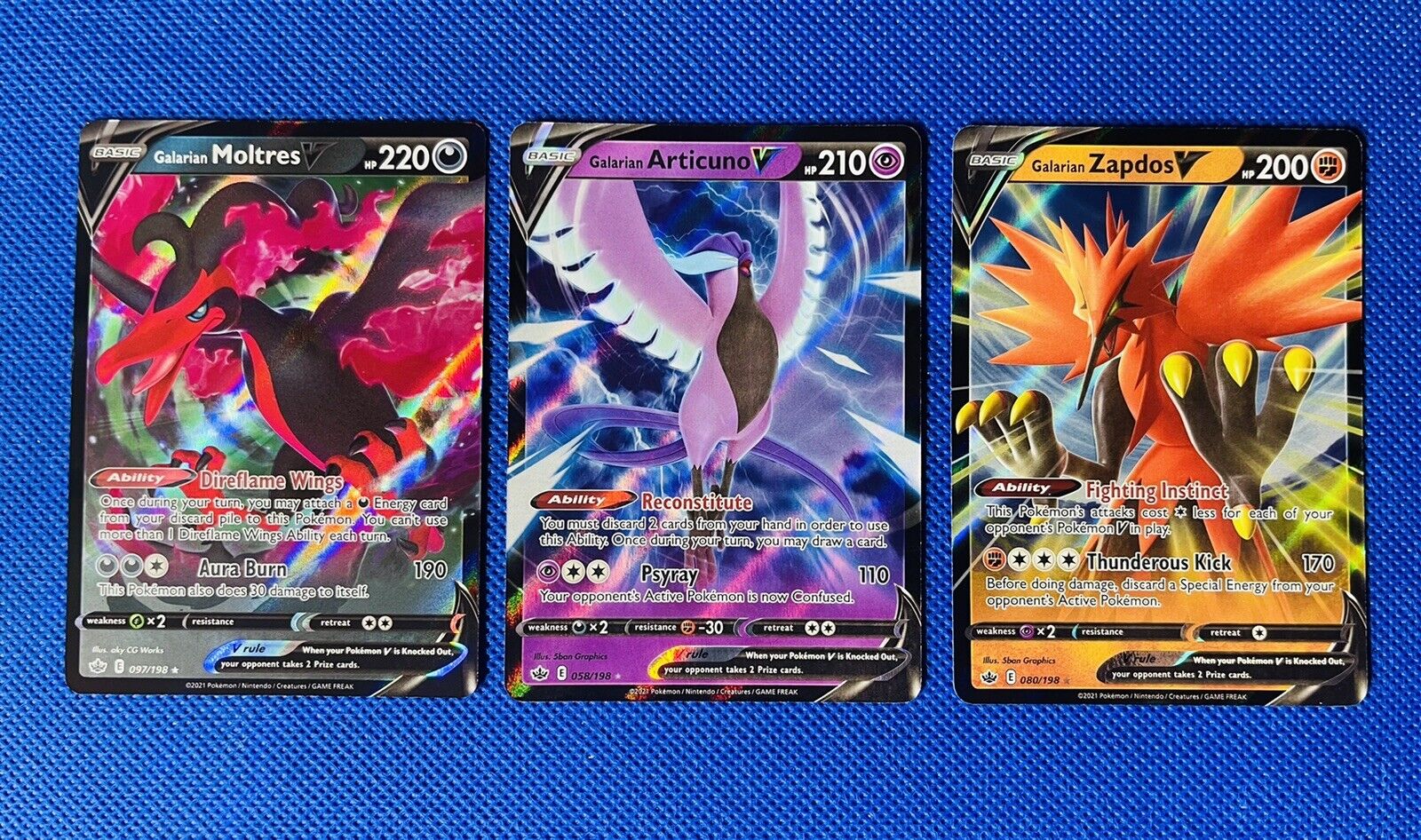  Articuno Moltres Zapdos - Pokemon Go - Foil - Legendary Card  Lot - 3 Card Set : Toys & Games