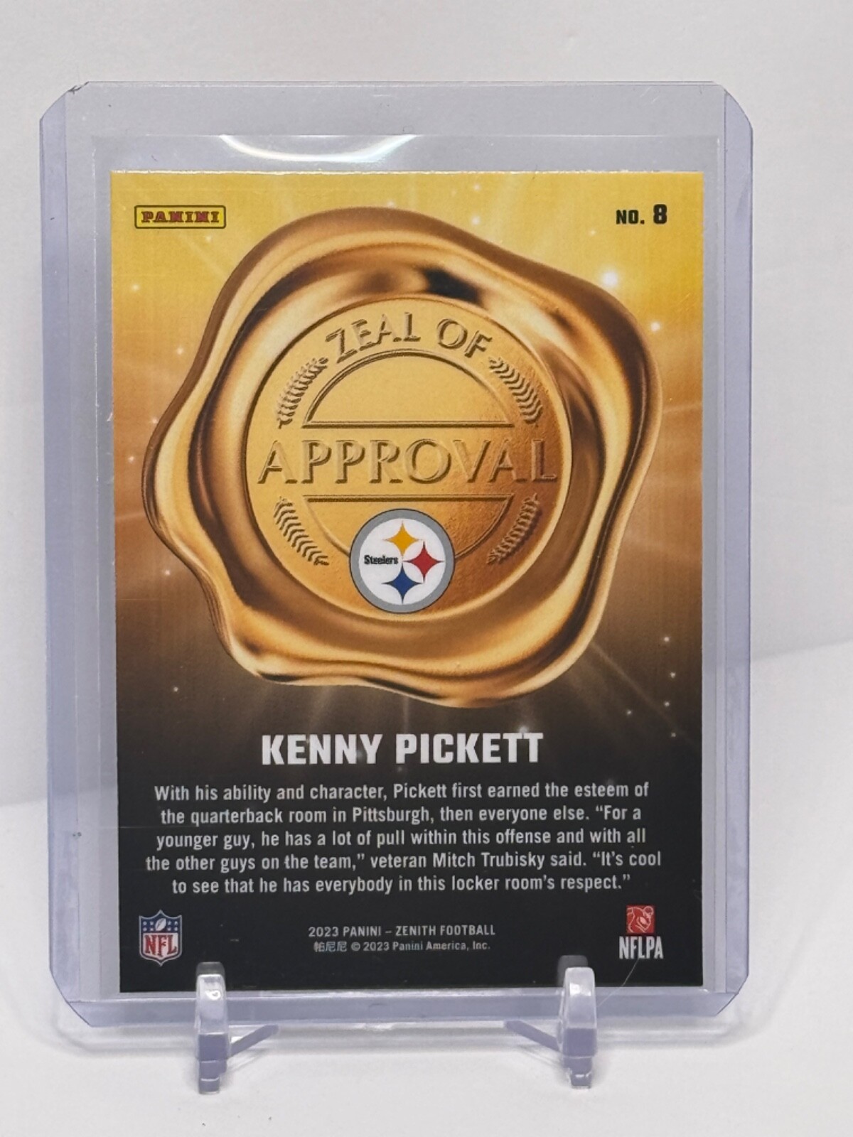 2023 Panini Zenith Zeal of Approval 8 Kenny Pickett eBay