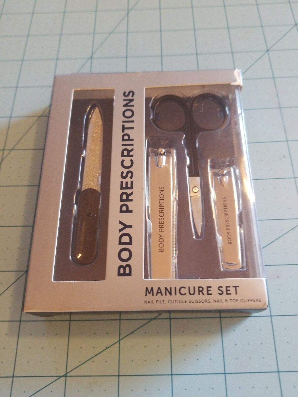 Body Prescriptions 4 Piece Manicure Set Nail & Toe Clippers, File