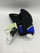 HEAD BLACK/BLUE XXS KIDS/YOUTH AGE 1-2 WINTER MITTENS SIDE ZIP DUPONT SORONA NEW