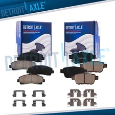 Front & Rear Ceramic Brake Pads w/Hardware for Acura TL Honda Ridgeline