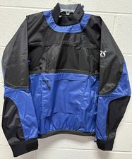 NRS Northwest River Supplies Splash Jacket Dry Top Blue Mens Small Neoprene Trim