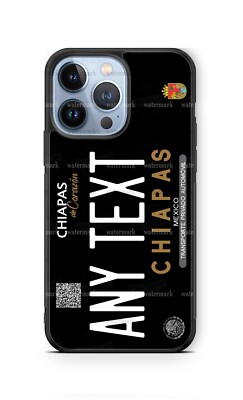 Personalized Chiapas 20 Mexico Black License Cell phone case fits IPHONE SAMSUNG