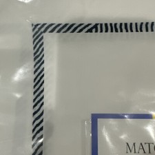 MATOUK BURNETT BORDER NAVY 2pc EURO SHAMS 100 PERCALE COTTON 520thc BNIP