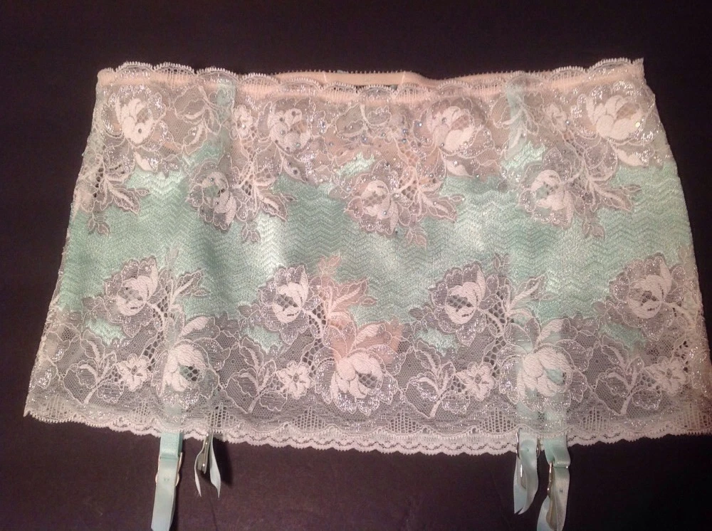 garter belt hooks Buy In Bulk Green Garter Belt Made Of Satin main image 0