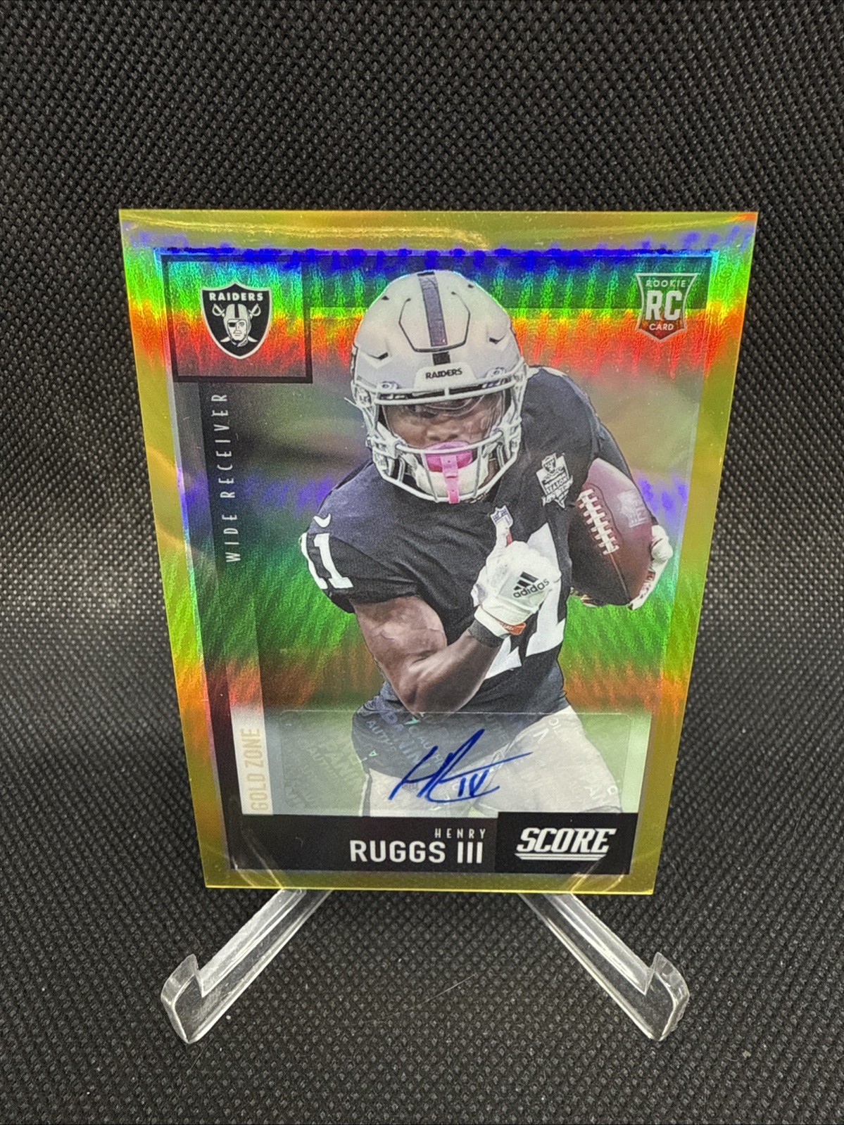 Henry Ruggs III Panini Chronicles Score #455 Signature-Gold Zone