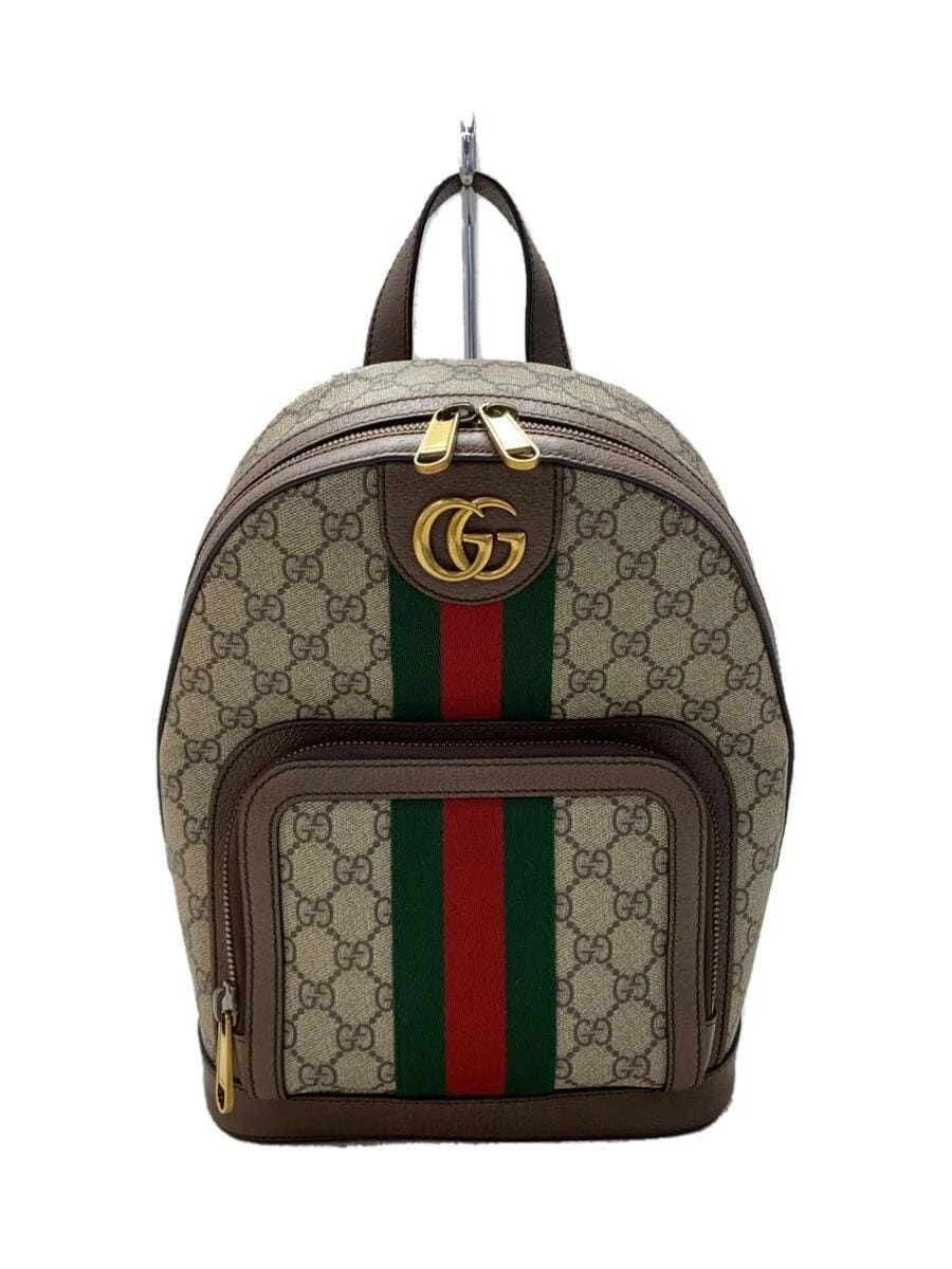 Petit sac à dos GUCCI Ophidia GG Supreme PVC beige occasion