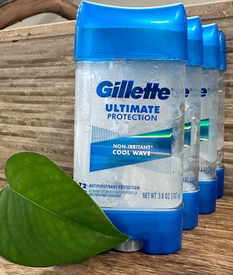 4~Gillette Ultimate Cool Wave Gel 72Hr Antiperspirant 3.8oz