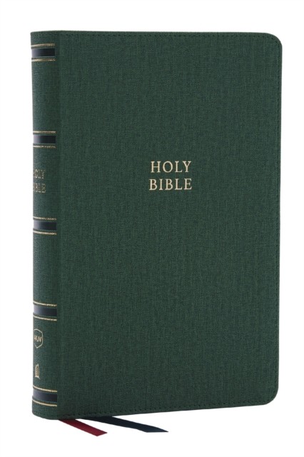 NKJV, Single-Column Reference Bible, Verse-by-verse, Green Leathersoft, Red
