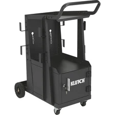 Klutch 2-Tier Welding Cart with Locking Cabinet, 31-1/2in.L x 16-1/8in.W x
