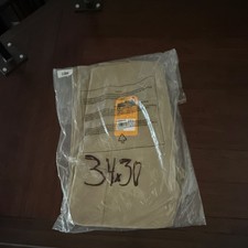 Carhartt Rugged Flex Canvas Bib Overalls Relaxed Fit 34x30 Brown Construction