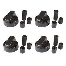 4-Pack Black Generic Design Universal Control Knob With 12 Adapters