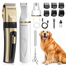 Dog Hair Clippers for Grooming Kit and Dog Paw Trimmer Nail Grinder for Groom...