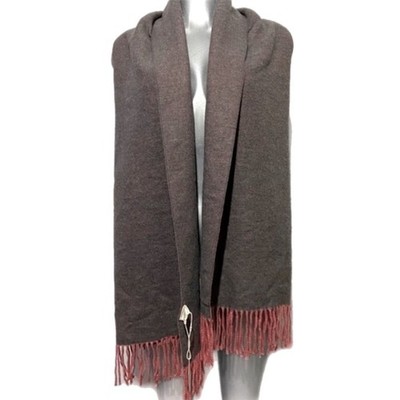 Reversible Scarf Ascot Wrap Rebozo Fringed Lightweight Boho-Chic Western Travel