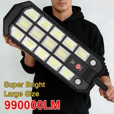 Commercial 9900000LM LED Solar Street Light Dusk to Dawn Road Lamp Motion Sensor