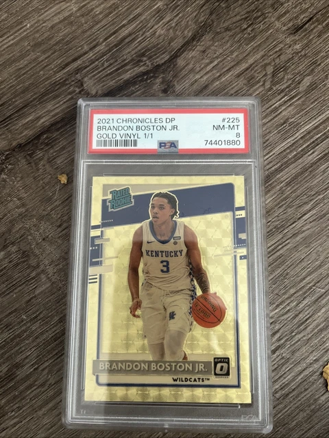 Brandon Boston Jr Chronicles Optic Gold Vinyl Rookie 1 Of 1 PSA 8