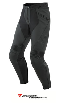 Dainese Pony 3 Short Leg Black/Black Touring Urban Leder Motorrad Jeans E...