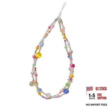 Beaded Camera Wrist Strap Cute Digital Camera Charm Lanyard Colourful Bead